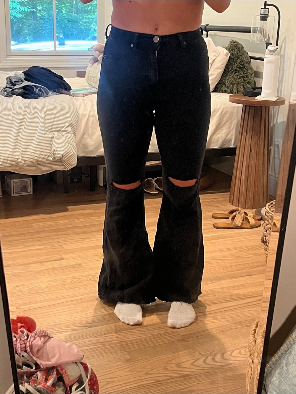 Chic Black Flare Jeans for Women